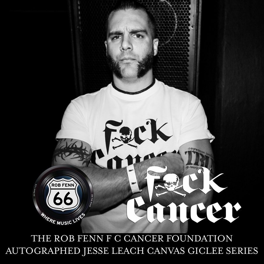 Jesse Leach Canvas Giclee fxck cancer, fuck cancer