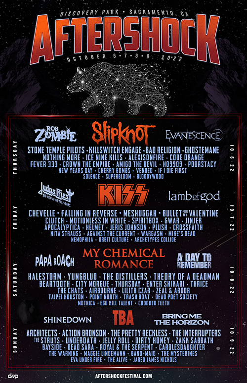 Aftershock festival poster.