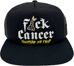 Pediatric Cancer Research Foundation collaboration trucker hat.